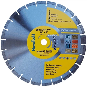 Алмазний диск 350 10х25,4 Standard сегмент NovoTools (435121)
