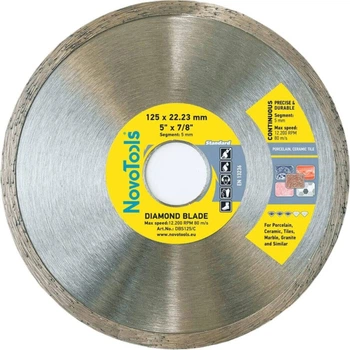 Алмазний диск 125 5х22,23 Standard сплошной NovoTools 50 шт (017404)