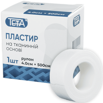 Пластир на тканинній основі в рулонах Teta®, розмір 4,0х500см