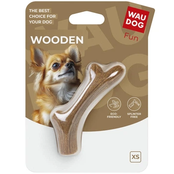 Іграшка для собак WAUDOG Fun Wooden Ваудог Ріг жувальний, дерево та полімер, розмір XS 10 см (4823089388786)