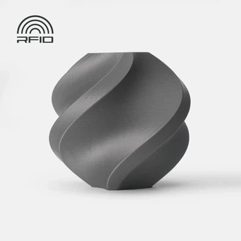 ABS-пластик Филамент Bambu Lab ABS Silver (40102) для 3D-принтера - 1Кг Серый Refill (Без Катушки) с RFID чипом (NFC)