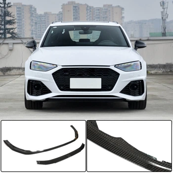 Передний Лип-спойлер V2 для RS4 Avant 2019-2021 Карбон для Ауди A4 B9