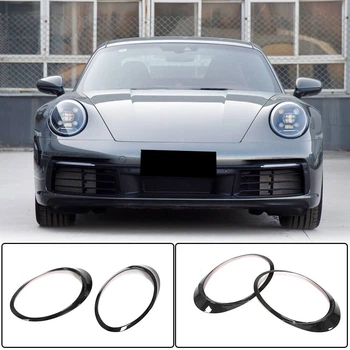 Накладки на фари (Карбон) для Porsche 911 (992) 2018- рр