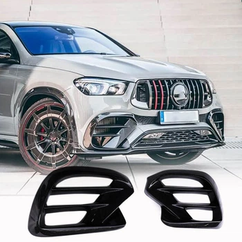 Вставки в передний бампер (для GLE 350/GLE450/GLE63 2019-2023, Карбон) для Mercedes GLE coupe C167 2019- гг