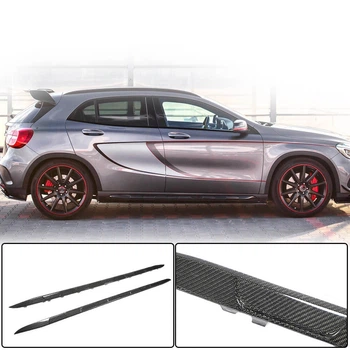Боковые пороги (для GLA45 AMG 2013-2016, Карбон) для Mercedes GLA X156