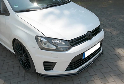 Передний лип DPT V-1 (Черный Глянец) для Volkswagen Polo 2010-2017 гг