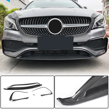 Передняя губа на бампер (для AMG-Line SD 2017-2019, Карбон) для Mercedes CLA C117