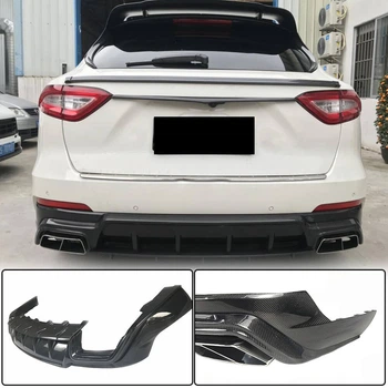Диффузор заднего бампера V1 (для Base/S, Карбон) для Maserati Levante 2016- гг