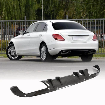 Дифузор заднього бампера (для SD Base 2015-2019, Карбон) для Mercedes C-сlass W205 рр