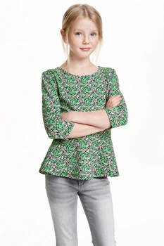 Лонгслів H&M кольоровий в візерунки HLUQD523 170