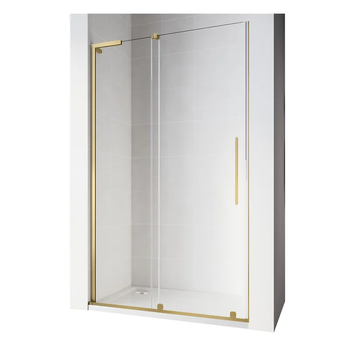 Двері в нішу Walk-In розсувні Koer SR SD07-120x200-R-TR-12 прозоре скло Easy Clean 8мм Матове золото (KR5774)