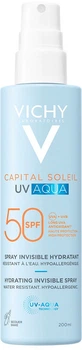 Сонцезахисний ультралегкий зволожувальний спрей Vichy Capital Soleil UV Aqua для шкіри обличчя та тіла SPF 50 200 мл (3337875940139)