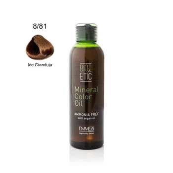 Олійна фарба для волосся без аміаку Emmebi Bio Etic Mineral Color Oil 8/81 Холодний горіхово-шоколадний 150 мл