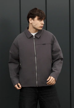 Мужская Куртка стаф темно-серая спортивная Staff fr dark gray M (387563)
