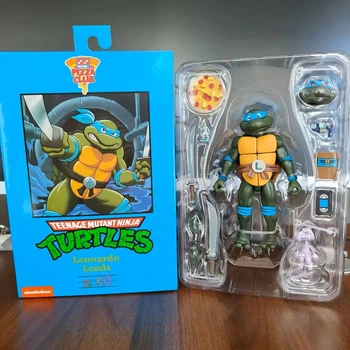 Черепашкининдзя: Леонардо Коллекционная фигурка NECA Ultimate (Cartoon VHS Pizza Club) 18 см