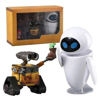 Подвижная Фигурка из мультфильма WALLE Валли и Ева WALL·E и EVE Коллекционный набор с аксессуарами 10 см