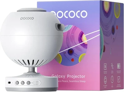 Проектор галактики POCOCO — домашній планетарій / нічник для спальні, релаксу та сну (2 диски)