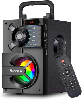 Bluetooth колонка S39 з сабвуфером, 11Вт, RGB підсвітка, FM, пульт, Black