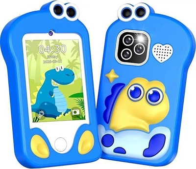 Дитячий телефон-камера з сенсорним екраном 2.8″, подвійна камера, MP3, 32GB SD, синій