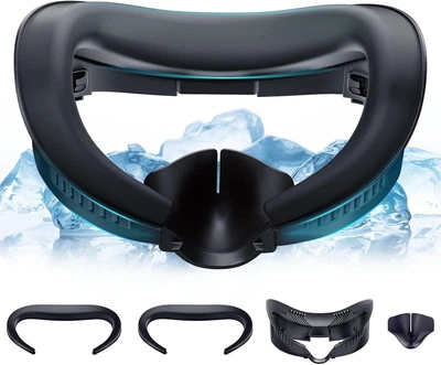 DESTEK охлаждающий накладка для лица для Meta/Oculus Quest 3, с двумя заменяемыми подкладками.