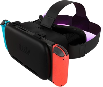 Очки виртуальной реальности Orzly VR Headset для Nintendo Switch и Switch OLED (Регулируемые линзы, Регулируемое оголовье, Коли
