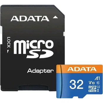 Карта памяти ADATA MicroSDXC Premier 32Gb Class 10 UHS-1 A2 + SD адаптер (AUSDH32GUICL10A1-RA1) [162346]