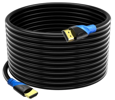 Rommisie HDMI 2.0 кабель 4K 50FT, 18Gbps, з позолоченими конекторами, для Xbox, PlayStation, ПК, HDTV