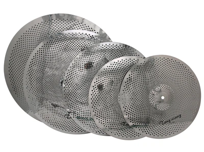 Набір тарілок TongXiang з низькою гучністю Hi-Hats 14″, Crash 16″, Crash 18″, Ride 20″ металік