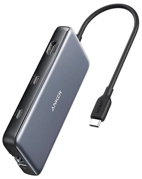USB-хаб Anker PowerExpand 8-in-1 - PD in 100W/HDMI/2xUSB-A/USB-C 10Gbps/LAN/SD Black (A83830A2)
