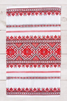 Кухонний рушник з українським орнаментом NoBrand 0,40*0,70 Червоний (p-19745-235362)