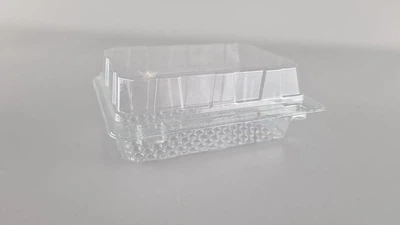 Контейнер пластиковый с откидной крышкой А-136/157/65, 910мл, 50 шт, форма прямоугольная, цвет прозрачный для еды, салатов и