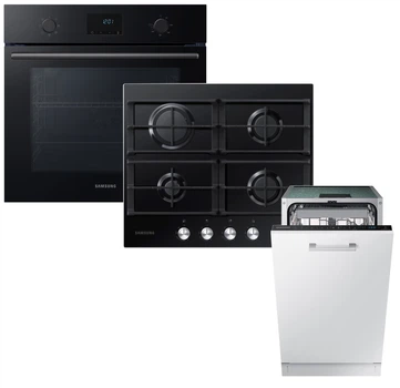 Духова шафа електрична Samsung NV68A1110RB/WT + Варильна поверхня газова Samsung NA64H3000AK/WT + Вбудована посудомийна машина Samsung DW50DG450B00UA (комплект)