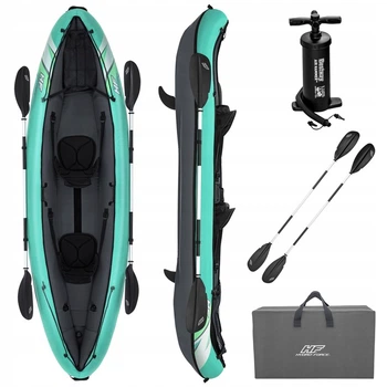 Каяк надувний Bestway Hydro-Force Ventura X2 330 х 86 см, чорно-м'ятний