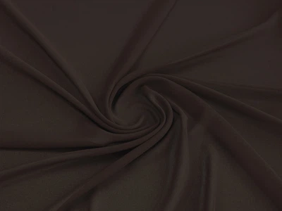 Ткань Креп шифон софт горький шоколад , пог. м. (к324, 2509080A, к6)