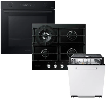 Вбудована духова шафа Samsung NV7B4125ZAK/WT + Варильна поверхня газова Samsung NA64H3030AK/WT + Вбудована посудомийна машина Samsung DW60DG760B00U1 (комплект)