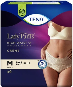 Majtki chlonne damskie Tena Lady Pants Plus Creme M 9 szt (7322542294765)