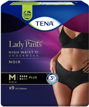 Majtki chłonne damskie Tena Lady Pants Plus Black M 9 szt (7322542295397)
