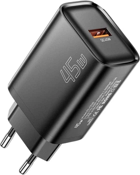 Мережевий зарядний пристрій ESSAGER Flash 45W 1USB-A QC Black (ECT45W-RPB01-Z)