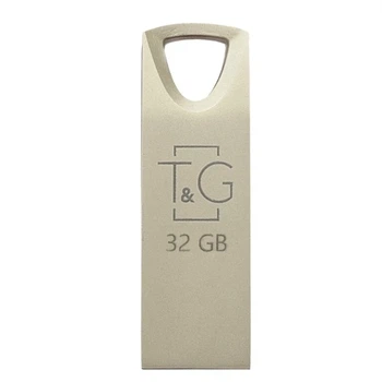 USB флешка T&G 32GB металлическая для хранения данных и переноса информации между устройствами
