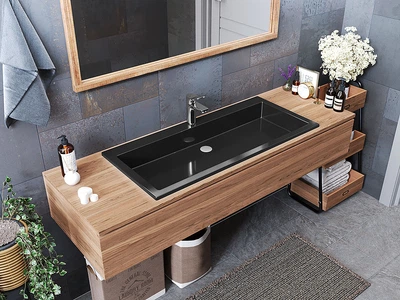 Умывальник накладной Status Deko Low 100 Black