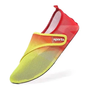 Взуття для пляжу і коралів аквашузи Diving shoes жовтий з червоним плоска підошва 40-41 ( 25,5 см ) 246
