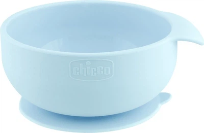 Miseczka Chicco silikonowa z przyssawką 6 m+ Niebieska (8058664127771)
