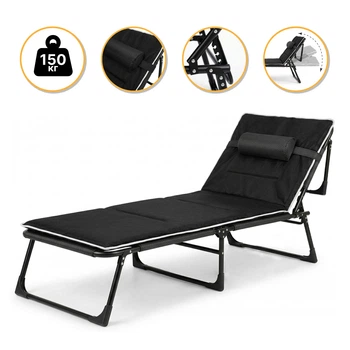 Раскладная кровать с Mesh-матрасом и подушкой LEOBRO Black (LB-FB-A2-BLK)