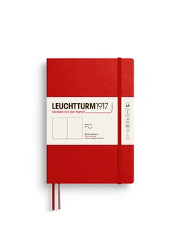 Блокнот Leuchtturm1917, Средний, мягкий переплет, Cherry, Чистые листы (373993)