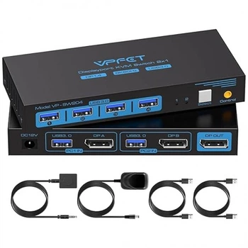 KVM-перемикач CMSTECD VP-SW204 8K/60Hz Black (R4777131820250)