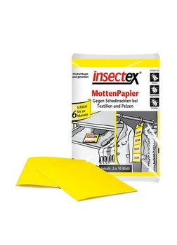 Антимоль Insectex MottenPapier: бумага от моли и мехидов, упаковка 20 шт