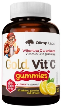 Вітамін C Olimp Gold‑Vit C Gummies лимонні 60 желейок (5901330101021)