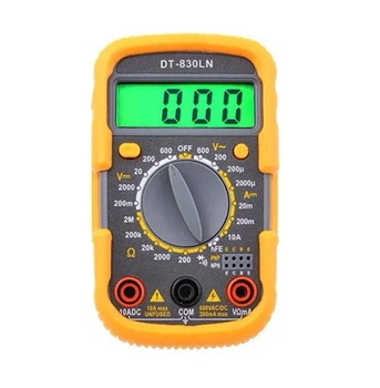Цифровий мультиметр DT-830LN із підсвіткою 10А 600В тест транзисторів Hfe продзвонювання DATA HOLD компактний тестер