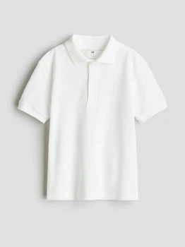 Футболка-поло H&M 116 см білий артикул Л1257