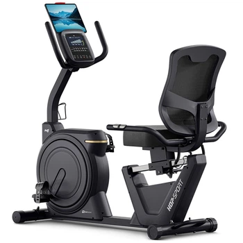 Горизонтальный велотренажер Hop-Sport HS-5000L Ranker черно-золотистый